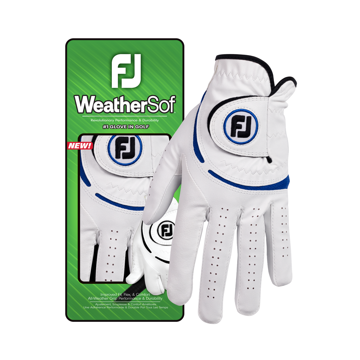Footjoy WeatherSof - Hvid/Blå