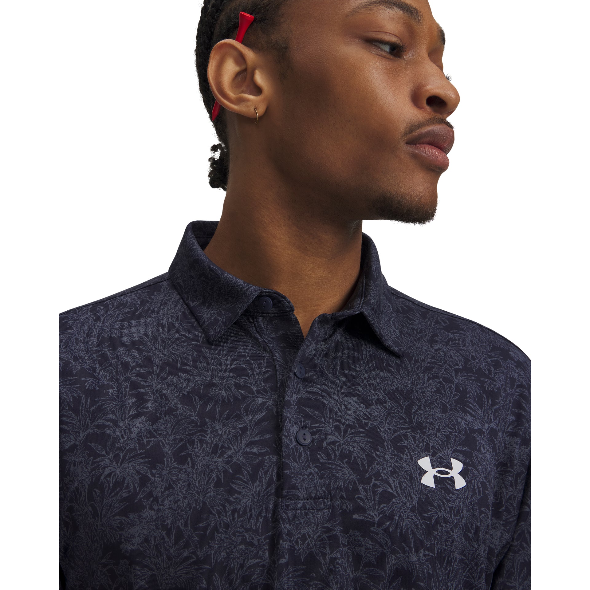 Under Armour Playoff 3.0 Printed Polo Golfpiké Herr - Midnight Navy