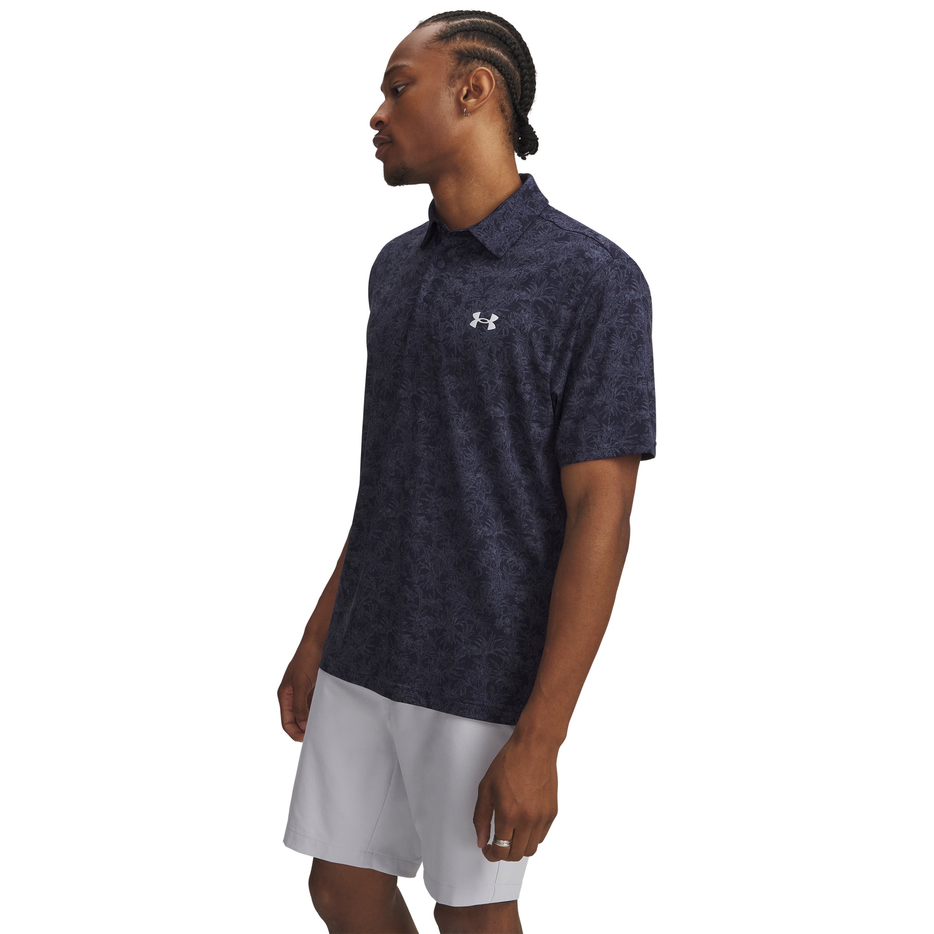 Under Armour Playoff 3.0 Printed Polo Golfpiké Herr - Midnight Navy | Golfrummet