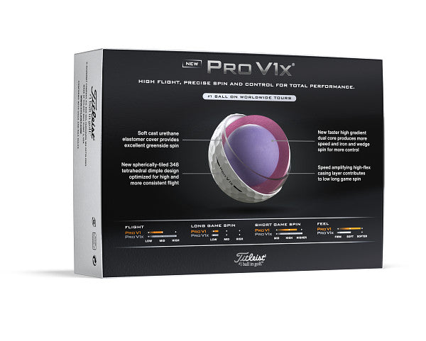 Titleist 2025 PRO V1X White 12-pack Golfbollar