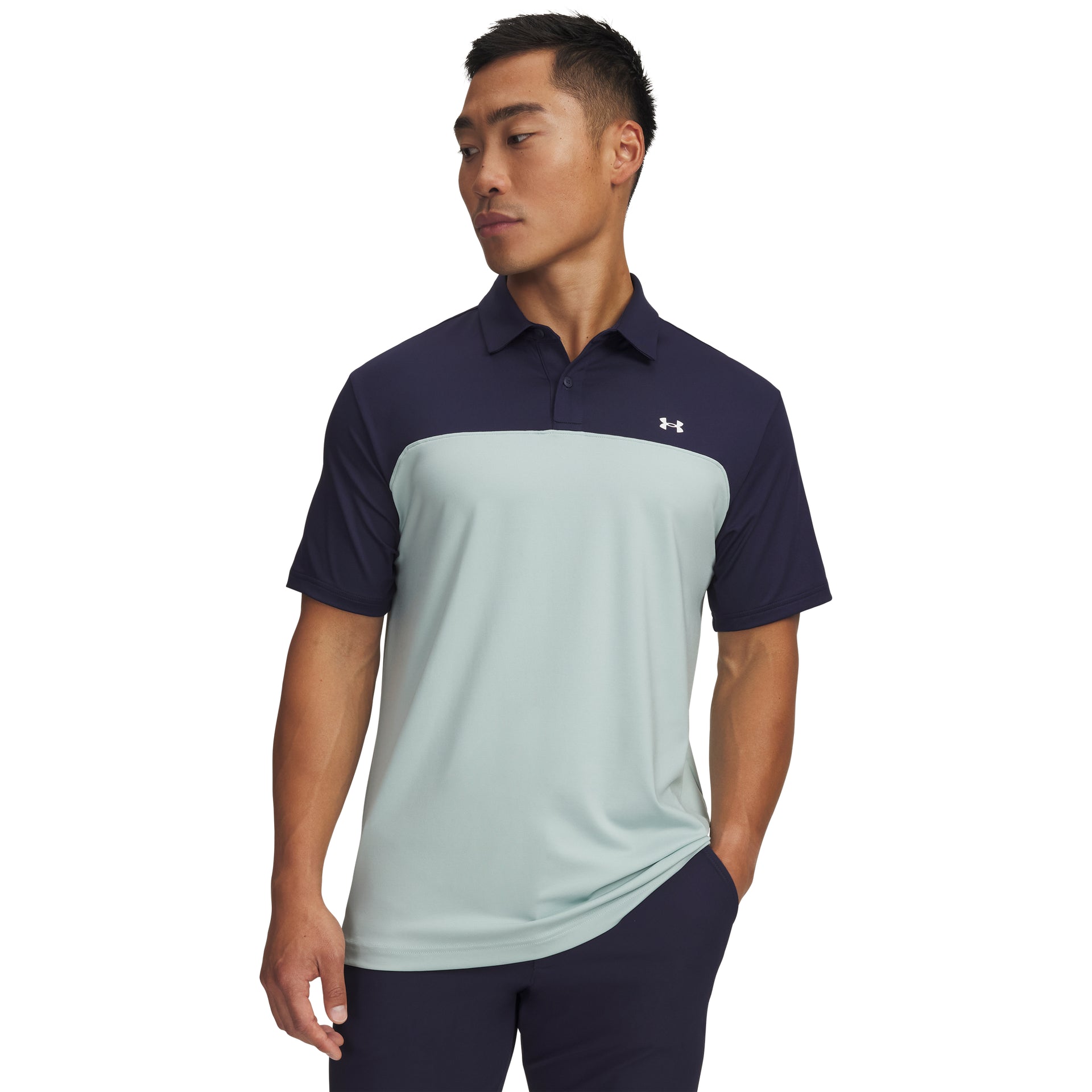 Under Armour T2G Colorblock Polo Golfpiké Herr - Blue | Golfrummet