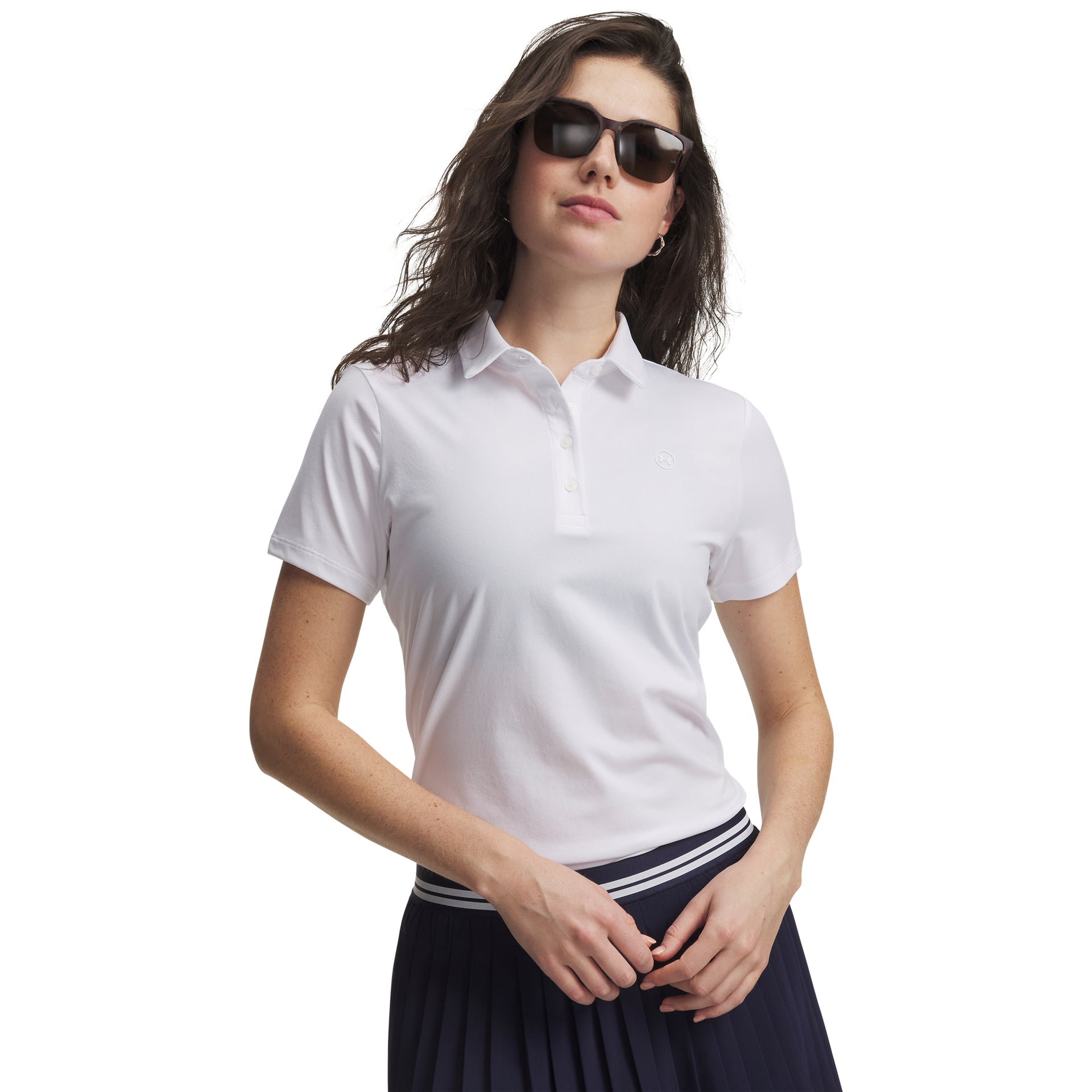 Under Armour Drive SS Polo Golfpiké Dam - White | Golfrummet