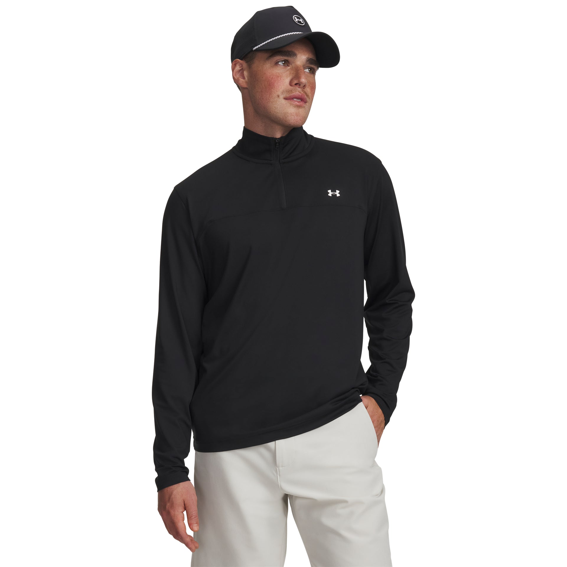 Under Armour T2G 1/4 Zip Golftröja Herr - Black | Golfrummet