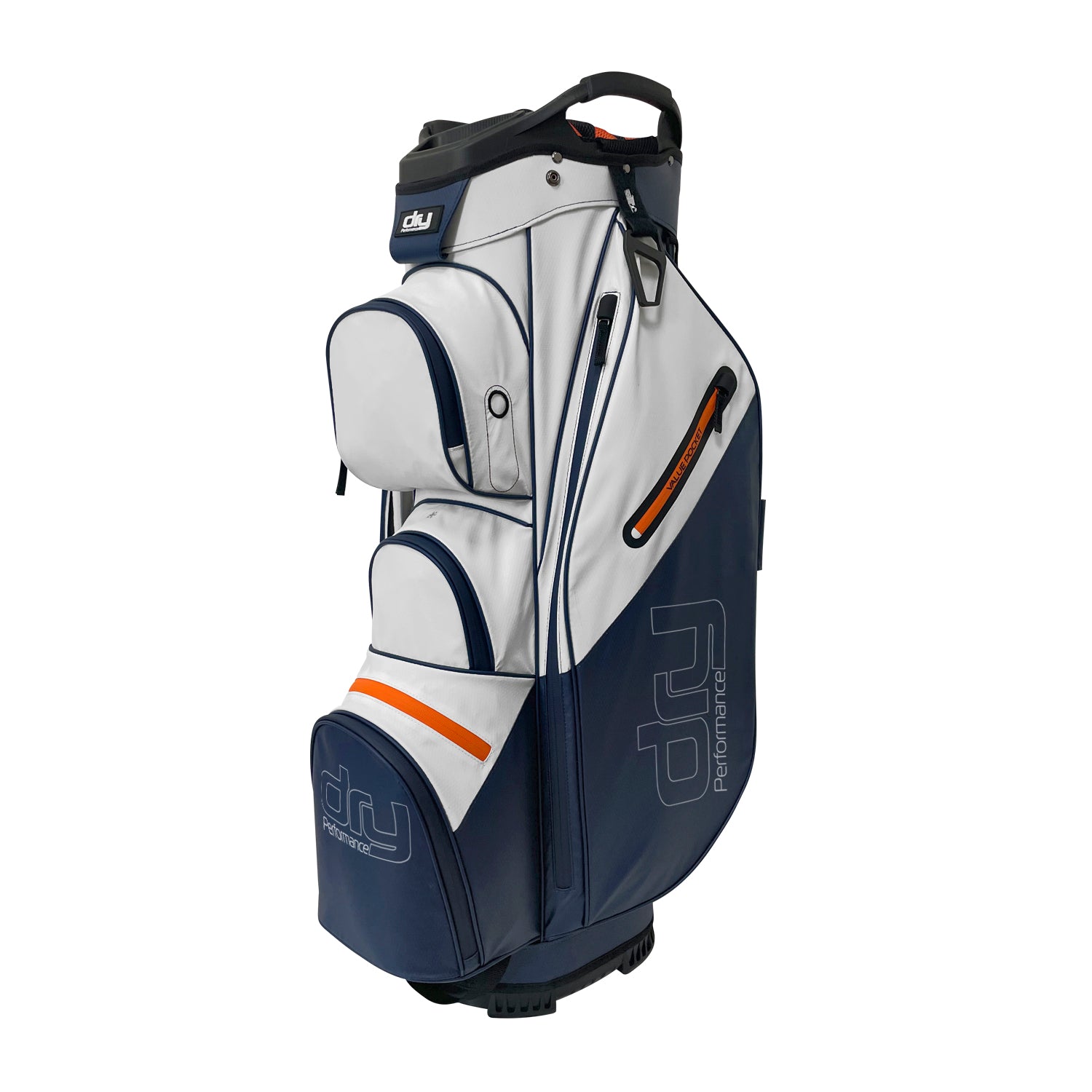 Dry Performance VattentätCartbag 9" - Navy/White/Orange | Golfrummet