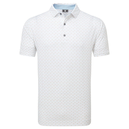 Footjoy Flower Bud Foulard Lisle - White