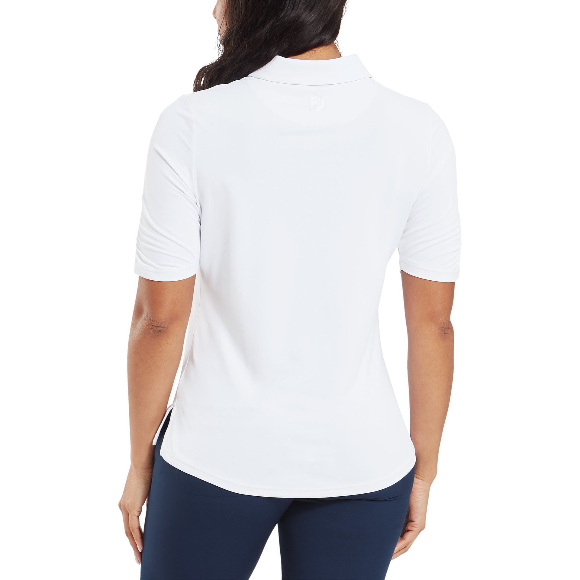 Footjoy Half Sleeve Ruched Lisle - White