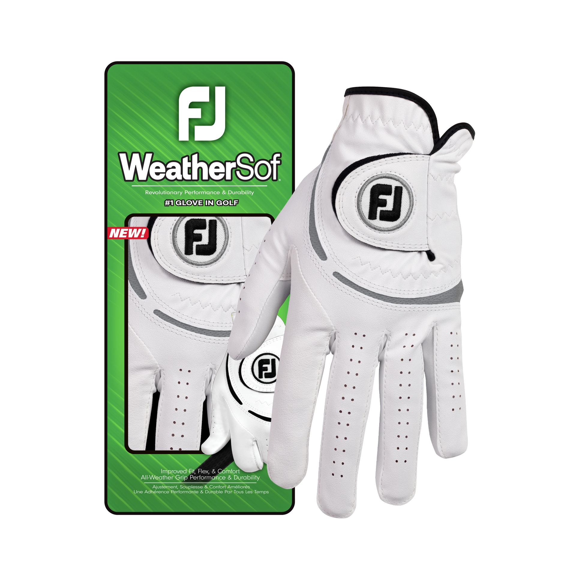 Footjoy WeatherSof - White/Grey Herre