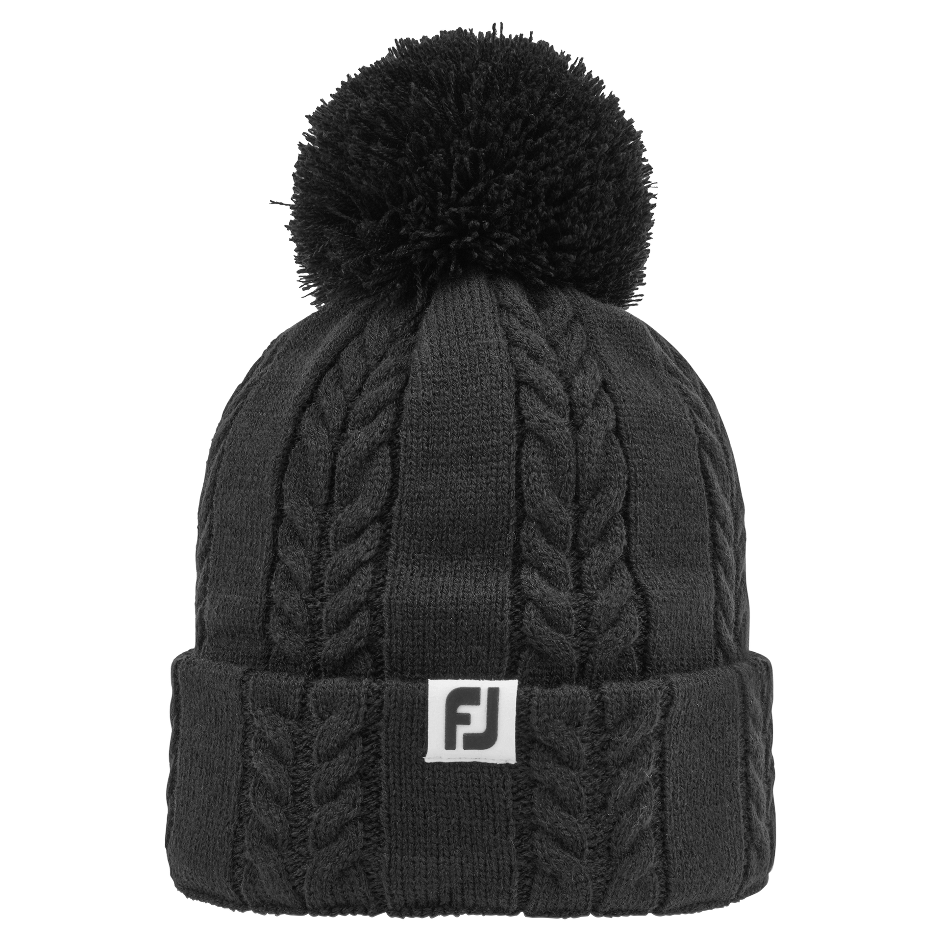 Footjoy WOMEN'S CABLE KNIT BOBBLE - Black