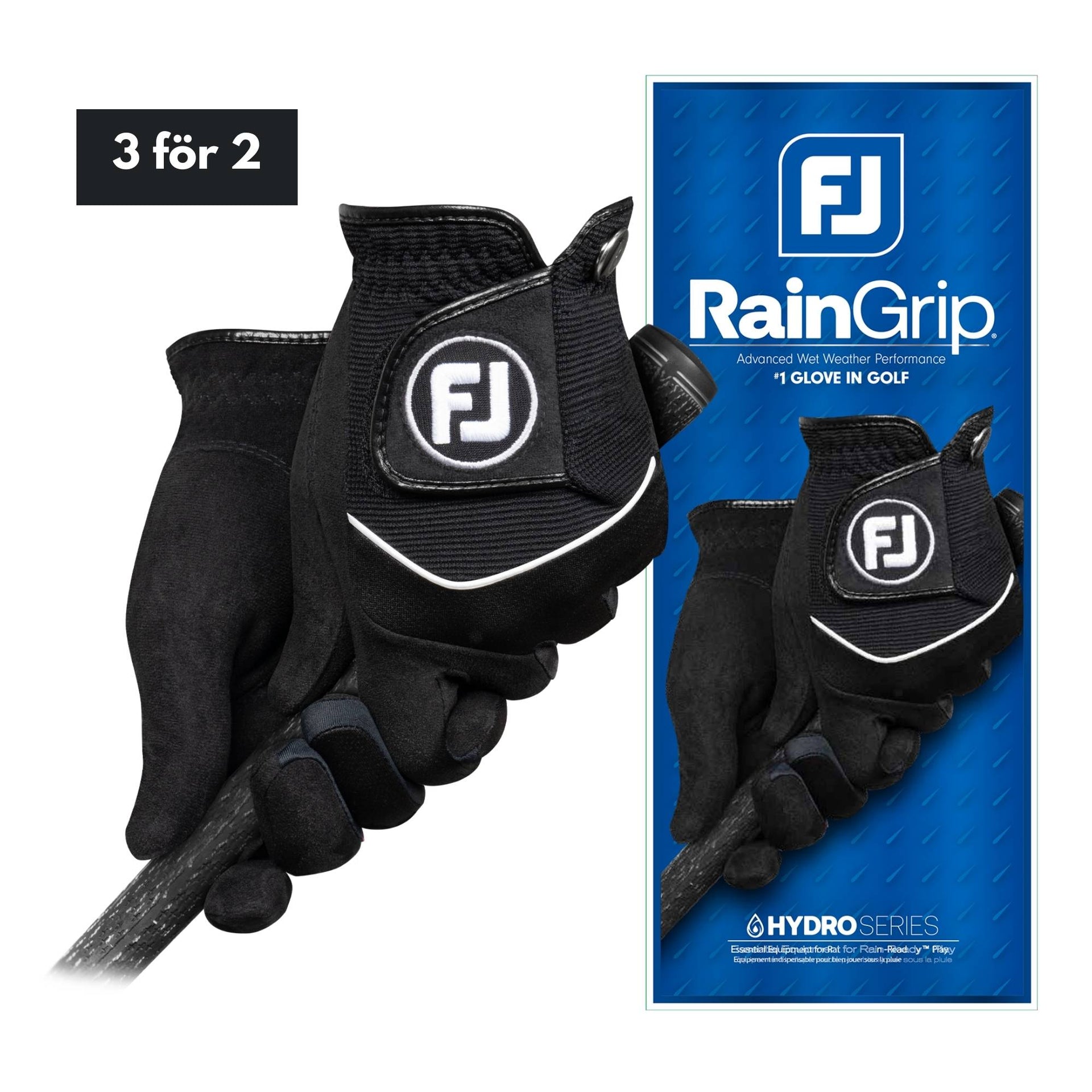 Footjoy RainGrip - Pairs - Black Herre