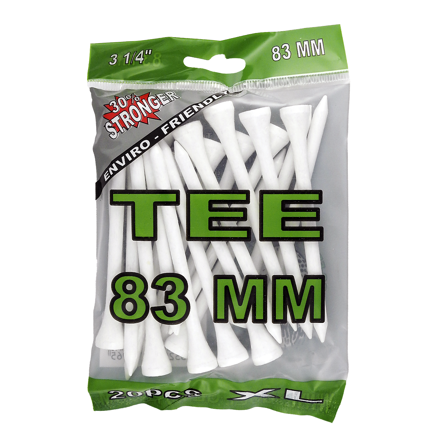 Wood Tees White 83mm