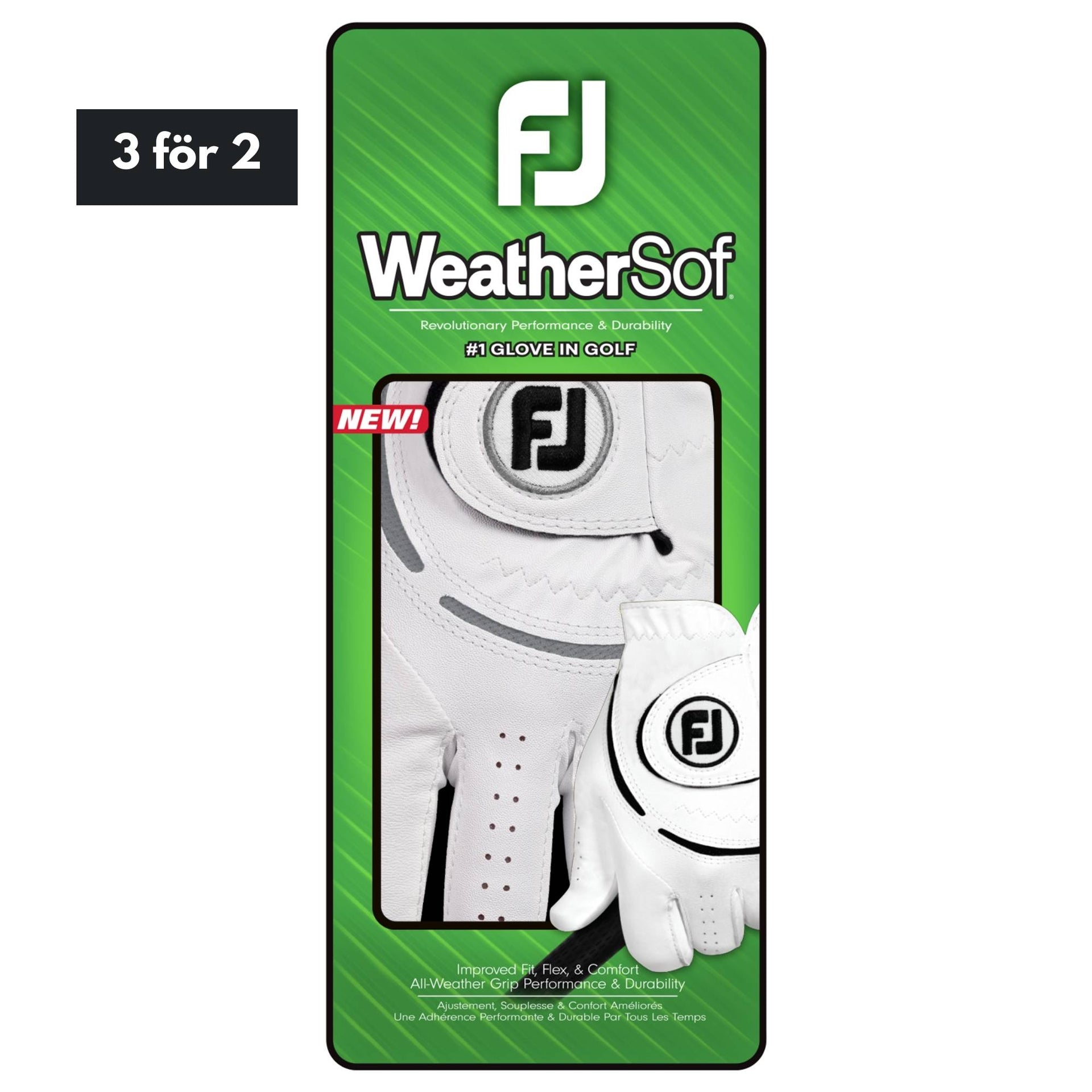 Footjoy WeatherSof - White/Grey Herre
