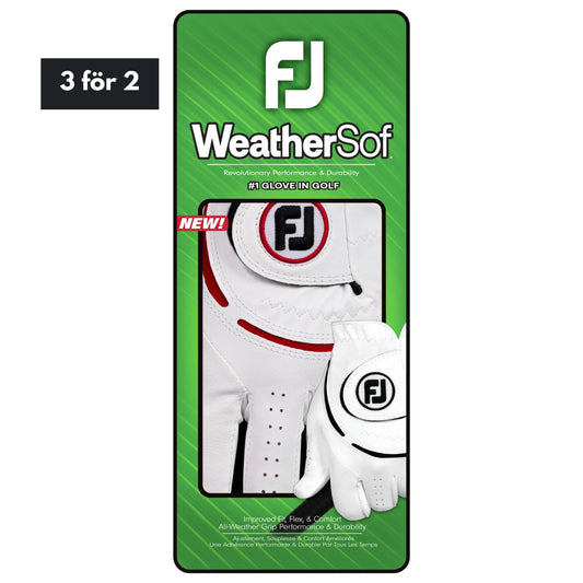 Footjoy WeatherSof - Hvid/Rød