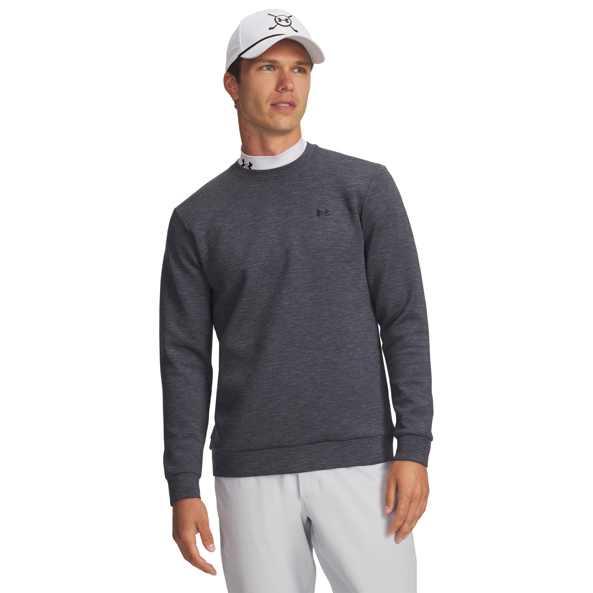 Under Armour Drive Midlayer Crew Golftröja Herr - Blue | Golfrummet