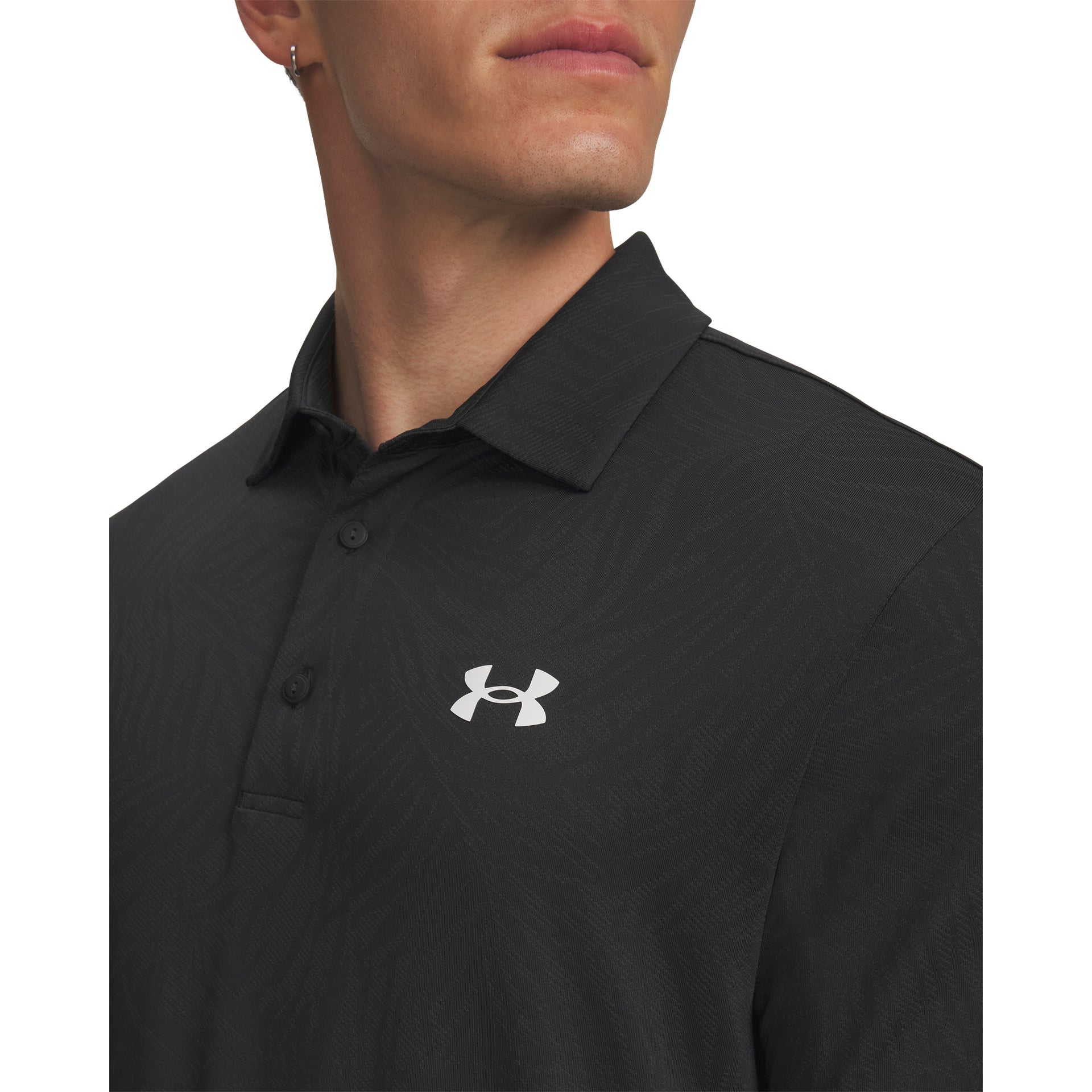 UA Playoff Jacquard Polo - Black